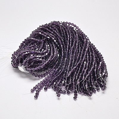 Imitate Austrian Crystal Bicone Glass Beads Strands GLAA-F029-5x5mm-04-1