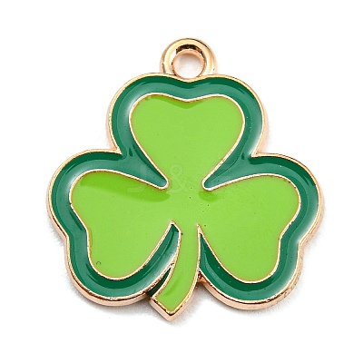 Saint Patrick's Day Alloy Enamel Pendants ENAM-G222-01E-02-1