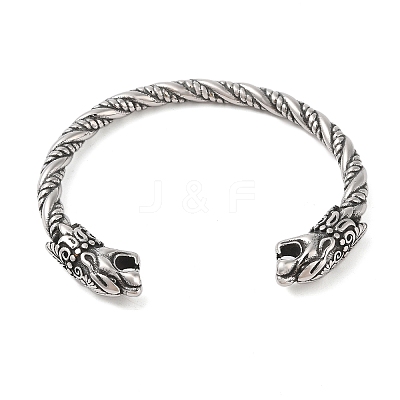Viking 304 Stainless Steel Open Cuff Bangles for Men BJEW-U001-07H-G-1