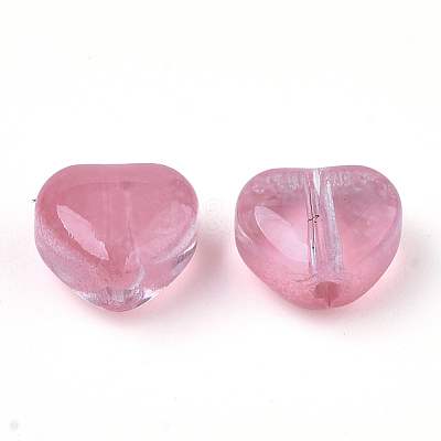 Transparent Spray Painted Glass Beads X-GLAA-N035-02-A03-1