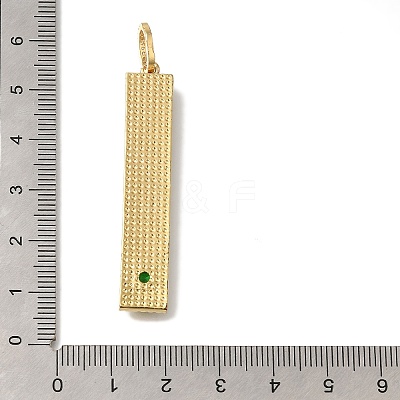 Brass Micro Pave Cubic Zirconia Pendants KK-K389-042G-1