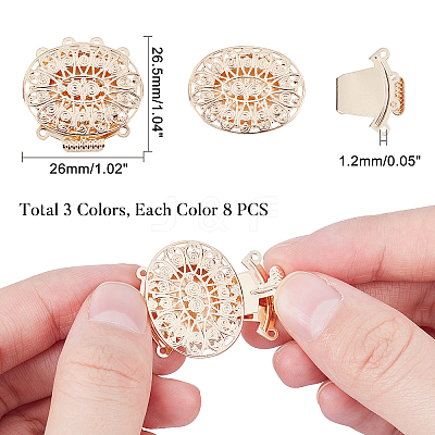 Brass Box Clasps KK-FH0001-37-1