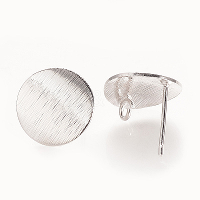 Brass Ear Stud Findings KK-XCP0001-87P-1