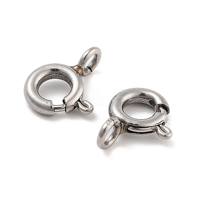 Non-Tarnish 316 Stainless Steel Spring Ring Clasps X-STAS-B072-08P-01-1