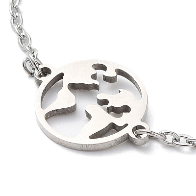 Tarnish Resistant 201 Stainless Steel Link Bracelets with Cable Chains LS-BJEW-P297-01P-C-1