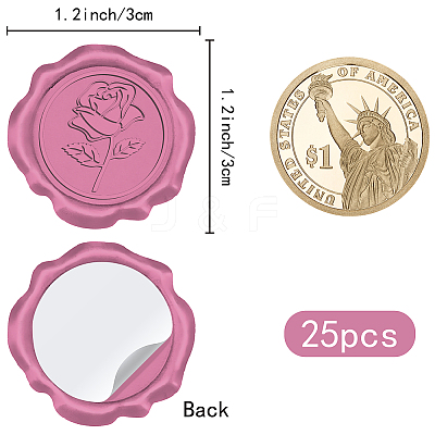 25Pcs Adhesive Wax Seal Stickers DIY-CP0009-11B-12-1