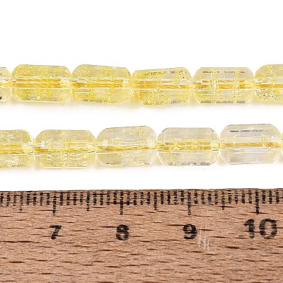 Crackle Transparent Glass Beads Strands GLAA-N068-05A-10-1