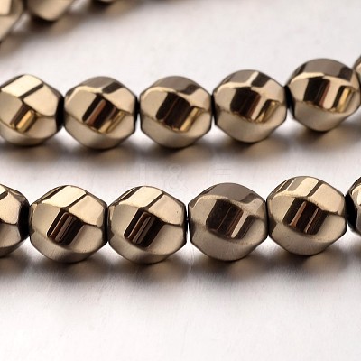 Electroplate Non-magnetic Synthetic Hematite Beads Strands G-F300-13-06-1