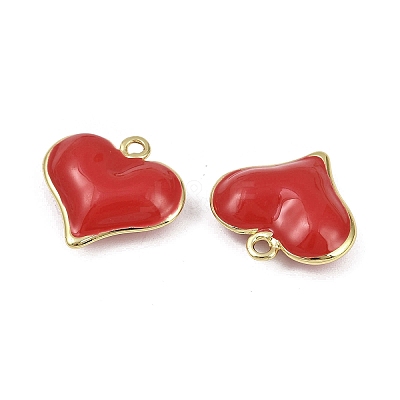 Brass Enamel Pendants KK-I358-002G-B01-1