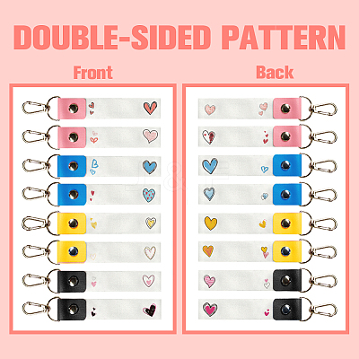 PU Leather & Cotton Name Marker Keychain AJEW-WH0514-031-1