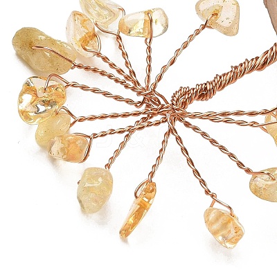 Natural Yellow Quartz Chips Tree of Life Decorations GG-CBAEDF6-01L-1