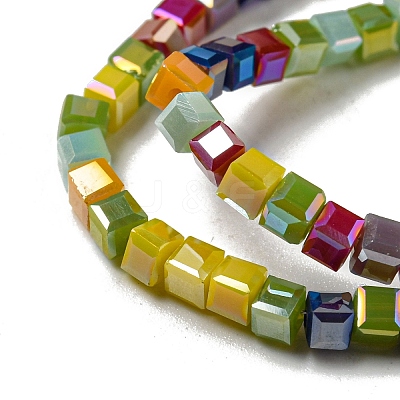 Electroplate Glass Beads Strands EGLA-F121-FR-B01-1
