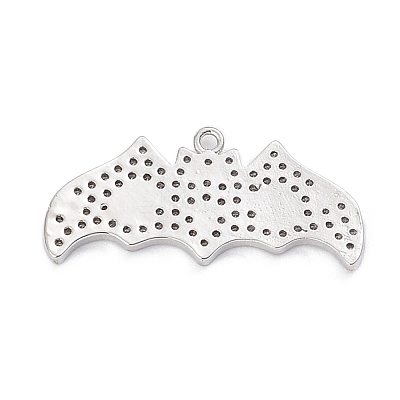 Rack Plating Brass Cubic Zirconia Pendants KK-D031-09-1