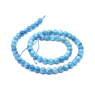 Natural Apatite Beads Strands G-F674-04-6mm-1