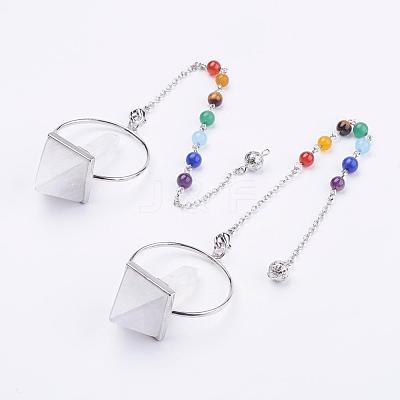 Chakra Gemstone Pyramid Dowsing Pendulums G-F515-01D-1