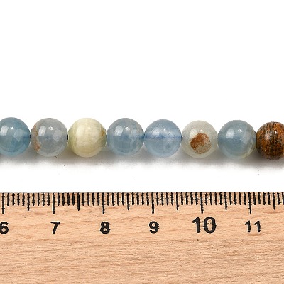 Natural Blue Calcite Beads Strands G-H312-C02-8mm-1