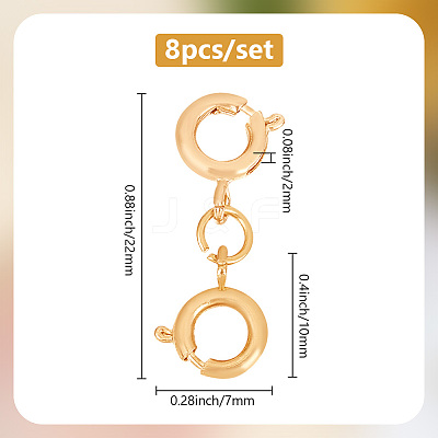 Brass Double Spring Ring Clasps FIND-AB00055-1