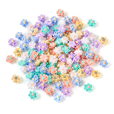 120Pcs 6 Colors Opaque Resin Cabochons CRES-TA0001-28-1