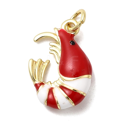 Brass Enamel Pendants KK-H092-07G-1