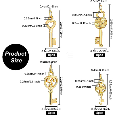 32Pcs 4 Style Alloy Pendants FIND-BC0001-94-1