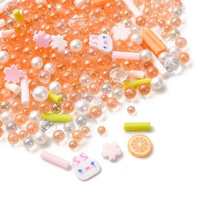 Handmade Polymer Clay Cabochons and Plastic Beads for DIY Jewelry Making Findings CLAY-B007-04E-1