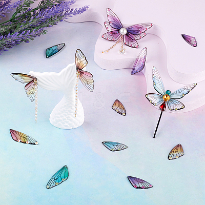 Transparent Resin Crystal AB Rhinestone Pendants Set RESI-TAC0002-46C-1