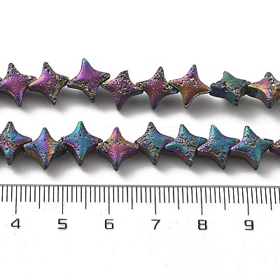 Electroplated Natural Lava Rock Beads Strands G-A251-C01-01E-1