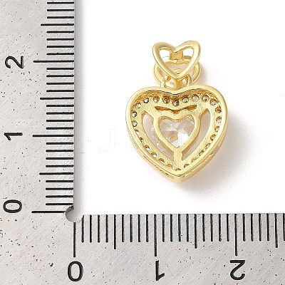 Rack Plating Brass Cubic Zirconia Pendants KK-Z056-14G-02-1