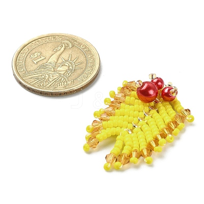 MIYUKI Rocailles Beaded Pendents PALLOY-MZ00148-1