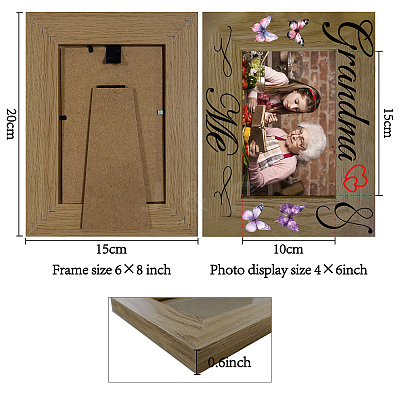 Rectangle Wood Photo Frames AJEW-WH20021-025-1