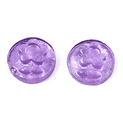 Spray Painted Transparent Resin Cabochons CRES-S302-64-A04-1