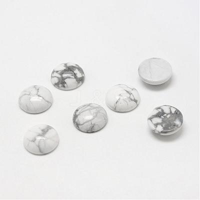Natural Howlite Gemstone Cabochons G-T020-6mm-01-1