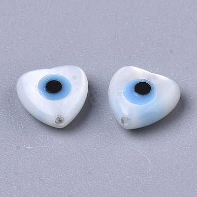 Natural White Shell Mother of Pearl Shell Beads SSHEL-N034-52-1
