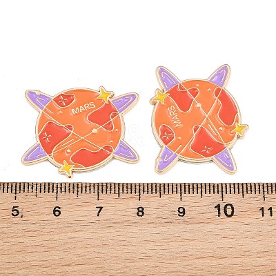 Space Planet Alloy Enamel Cabochons AL-CBA1A6F-07KCG-K-1