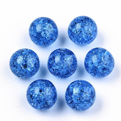 Transparent Crackle Acrylic Round Beads Strands LS-CCG-R002-12mm-03-1