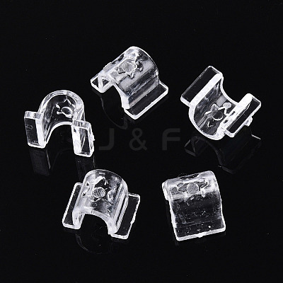 Transparent AS Plastic Base Buckle Hair Findings FIND-T064-004A-01-1