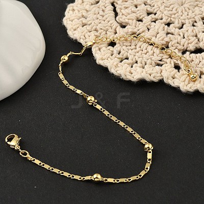 Rack Plating Brass Link Chain Bracelets for Women BJEW-G735-03G-1