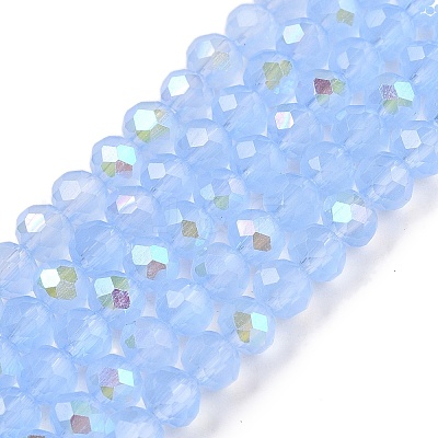 Electroplate Glass Beads Strands EGLA-A044-J4mm-L03-1