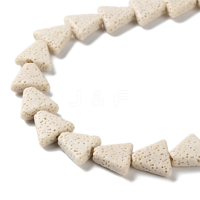 Triangle Dyed Natural Lava Rock Beads Strands G-O126-04A-13-1