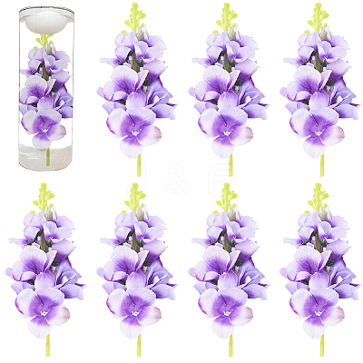 12Pcs Silk Fabric & Plastic Simulation Hyacinth AJEW-SC0031-57-1