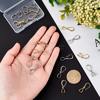 2 Sets 2 Colors Brass Earring Hooks EJEW-PH0001-23-1