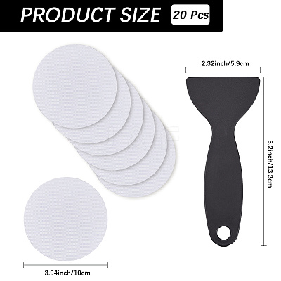 Flat Round PEVA Bathtub Non-Slip Stickers AJEW-CN0003-85A-1
