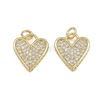 Brass Micro Pave Cubic Zirconia Pendants ZIRC-I367-11G-04-1