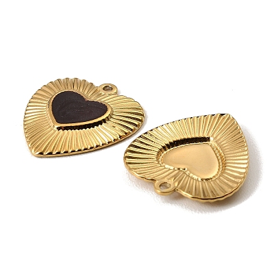 304 Stainless Steel Enamel Pendants STAS-I371-31G-03-1