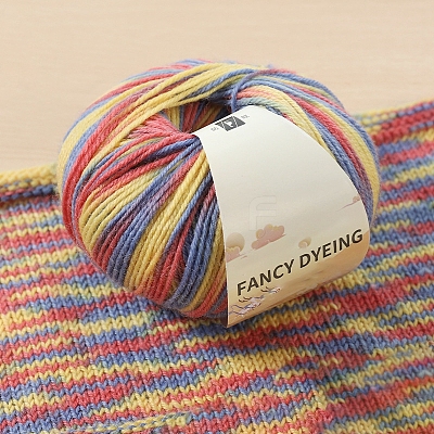 Wool Rainbow Segment Dyed Knitting Yarn PW-WGBB63E-14-1