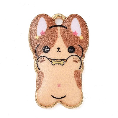 Rack Plating Alloy Enamel Pendants FIND-Q099-10G-01-1