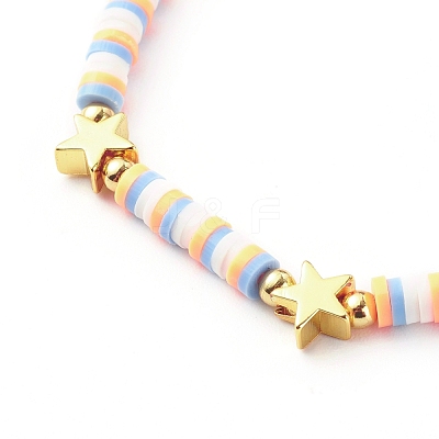 Handmade Polymer Clay Beads Stretch Bracelets Sets BJEW-JB06353-02-1