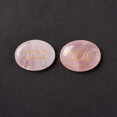 Natural Rose Quartz Healing Massage Palm Stones G-E579-03I-1