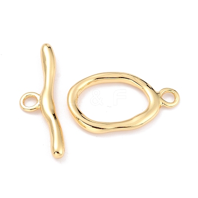 Rack Plating Brass Toggle Clasps KK-B036-06G-1