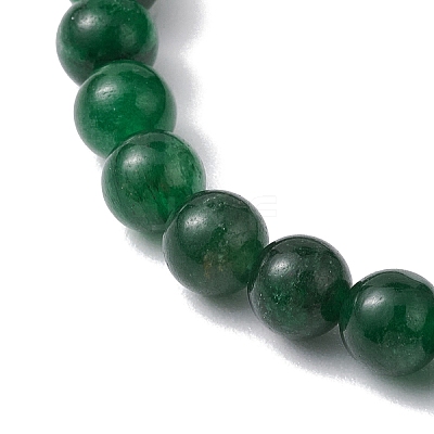 Natural Emerald Beaded Bracelets BJEW-JB10214-02-1